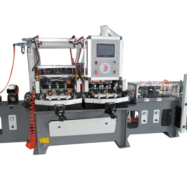 Two group automatic strip trimming machine for  deburring and chamfering and round edge machine