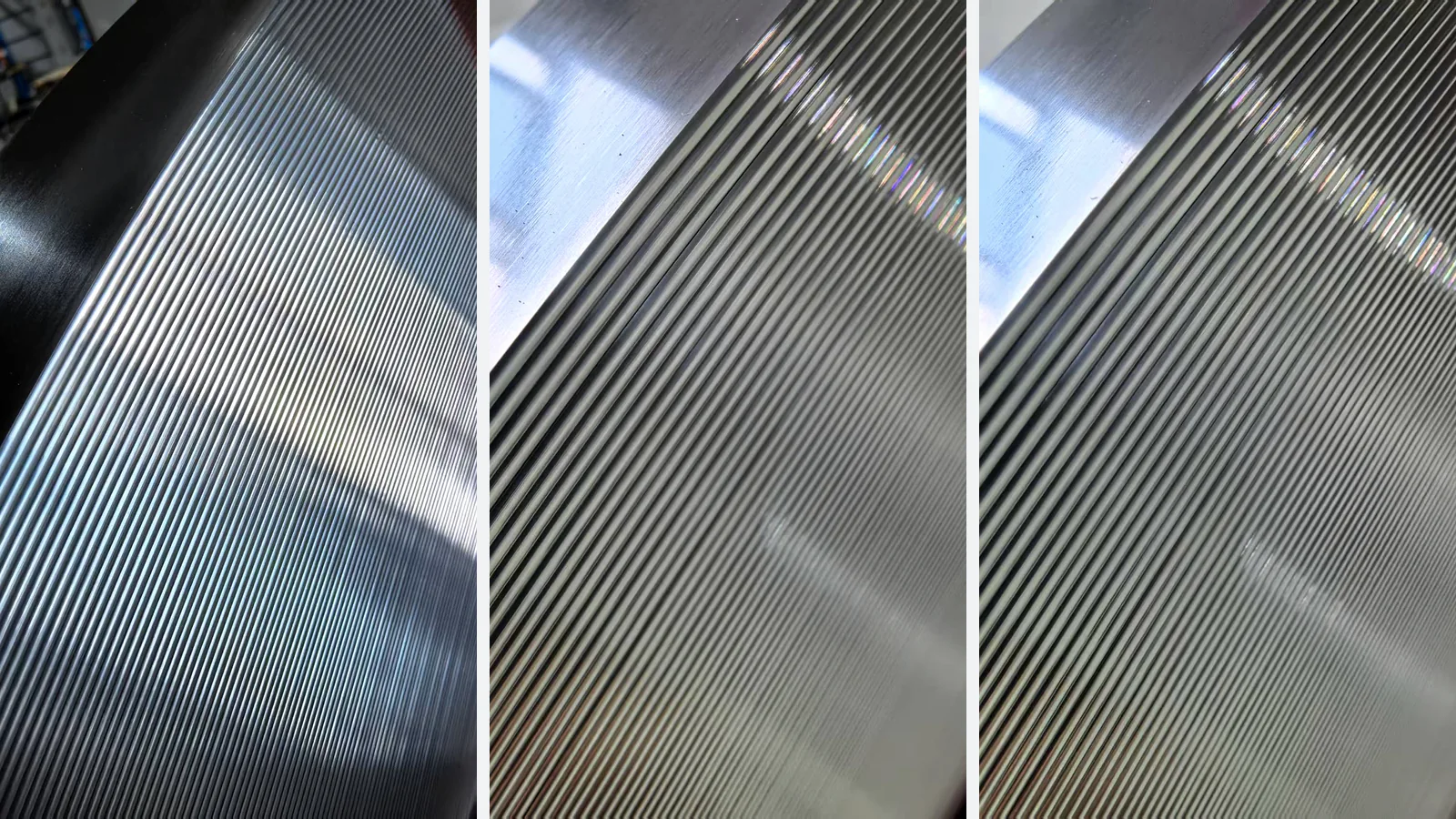 Precision round-edge steel strip finishing result from the two-module edge trimming machine