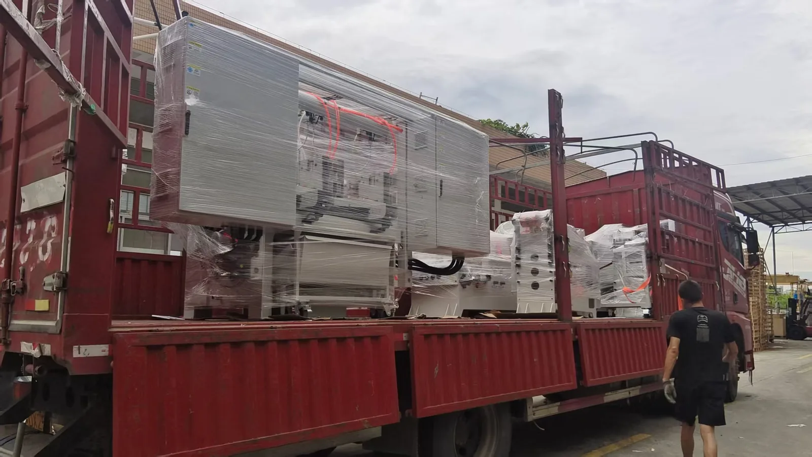 GLORY MACHINERY strip edge trimming line equipment loaded for delivery to Bichamp